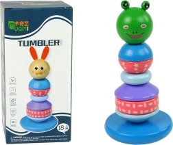 Lesena izobraževalna piramida z žabico