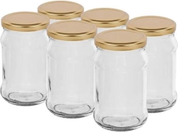 Kozarci za vlaganje s pokrovčki 300 ml Twist, komplet 6 kosov