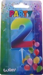 Mavrična rojstnodnevna svečka številka 2