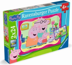 Sestavljanka Pujsa Pepa 2×24 koščkov Ravensburger