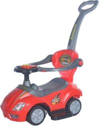 Otroško poganjalno vozilo z vodilno palico 3v1 BABY MIX Mega Car rdeče