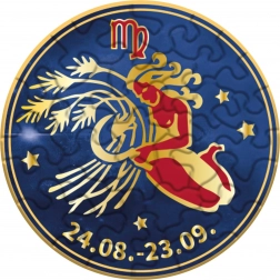 Curiosi okrogla sestavljanka Zodiak: Devica, 33 koščkov