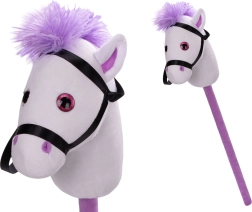 White Plush Stick Horse 75 cm