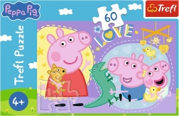 sestavljanka 60 koščkov srečno pujso – Peppa Pig