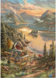 Puzzle SCHMIDT pogled na jezero 500 koščkov