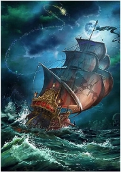 Diamantno slikanje Jadrnica v neurju 30x40 cm