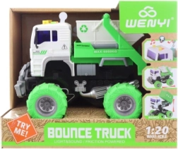 Gradbeni tovornjak z velikimi kolesi na baterije