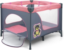 Otroška zložljiva stajica MILLY MALLY Fun Pink Bear