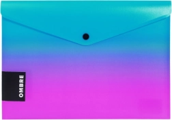 Mapica z gumbom A5 ombré rožnata