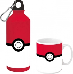 Set skodelica in steklenička z motivom POKÉMON Poké Ball