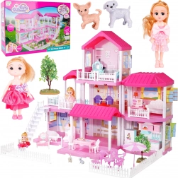 Hišica za punčke 3 v 1, višina 71 cm