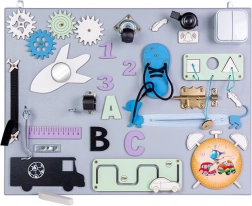 Lesena didaktična in senzorična tabla 50 × 37,5 cm