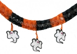Halloweenska papirnata girlanda z duhovi 3 m