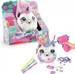 Airbrush ustvarjalni set Hair'iffic z plišastim prijateljem z lasmi