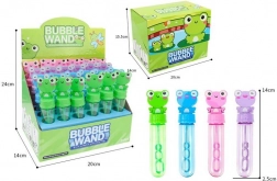 Pihalnik za milne mehurčke v obliki žabe 14 cm