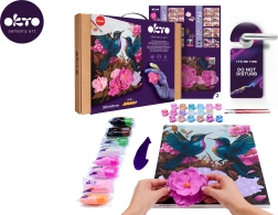 Okto slikanje po številkah in 3D modeliranje – Hummingbirds in Love 30 × 40 cm