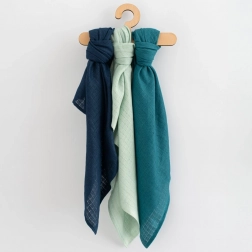 barvane bombažne plenice New Baby 70 × 80 cm, 3 kosi za dečke