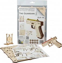 Lesene 3D sestavljanke pištole WOODEN CITY Guardian GLK-19