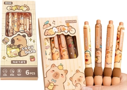 Komplet kapibara pisal 6 kosov modro črnilo