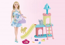 Punčka z živalicami 30 cm