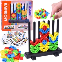 Montessori barvna geometrijska vstavljanka na paličke s kartami vzorcev