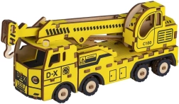 Woodcraft lesene 3D sestavljanke Žerjavni vagon