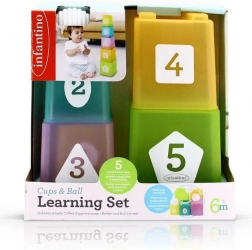 Infantino zložljivi lončki z žogico