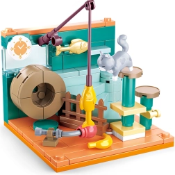 Sluban Mini Konstrukcija Ribiški Kotiček z Mačko