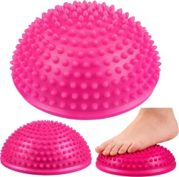 Senzorična balančna polkrogla z masažnimi izboklinami, rožnata, 16 cm