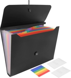 Harmonika A4 razvrščevalnik za dokumente z elastiko MAALEO, 13 pregrad