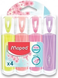 Pastelni označevalniki MAPED Fluo Peps, set 4 kos