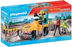 Action Heroes cestna dela – gradbeni set z valjarjem in figurami