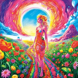 Sestavljanka Cvetlična steza 1023 koščkov