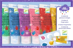 Bleščeče DJECO barve za prstno slikanje v tubi