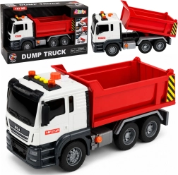 Otroški prekucnik Dump Truck z lučmi in zvoki, rdeče-bel
