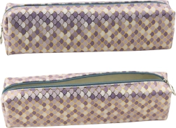 Stilno peresnico z motivom morskih lusk – vijolična in zlata