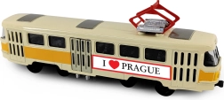 Kovinski retro tramvaj PRAGUE T3 16 cm z vzvratnim pogonom