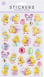 Nalepke z velikonočnimi piščančki