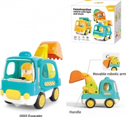 Interaktivni otroški bager s svetlobnimi učinki in zvoki