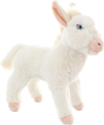 Plišasti beli osel 25 cm