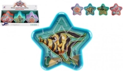 Teddies kroglični labirint zvezda – žepna uganka za otroke (mešanica barv)