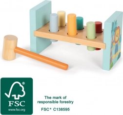 Lesena zabijalna klop s prijatelji iz džungle