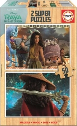 Lesena sestavljanka Raya in zmaj 2x50 kosov