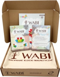 Lesene magnetne konstrukcijske igrače WABI 40 kosov