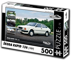 Sestavljanka Retro-avtomobili Škoda Rapid 136 (1988) – 500 koščkov