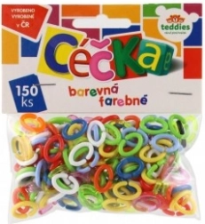 Barvne C-sponke 150 kos plastične v vrečki