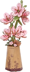 Wooden 3D Sakura Bouquet – glue‑free kit