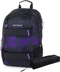 Dijaški nahrbtnik in peresnica OXY Sport Grunge girl – komplet