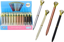 Kemični svinčnik z diamantkom, pikčast, moder črnilo 0,7 mm (mešanica barv)