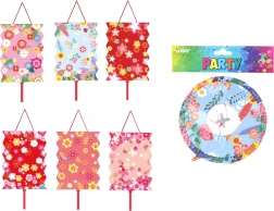 Lampijon valj 16 cm s cvetličnim vzorcem